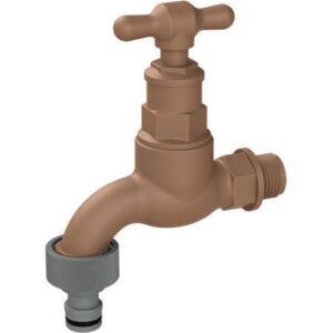 GARDEN TAP PLASTIC BROWN 15MM 3/4"